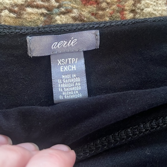 Aerie off the shoulder black crop top - Picture 5 of 6